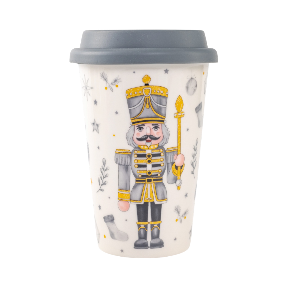 Кружка НАТКРЭКЕР/NUTCRACKER с силиконовой крышкой 400мл