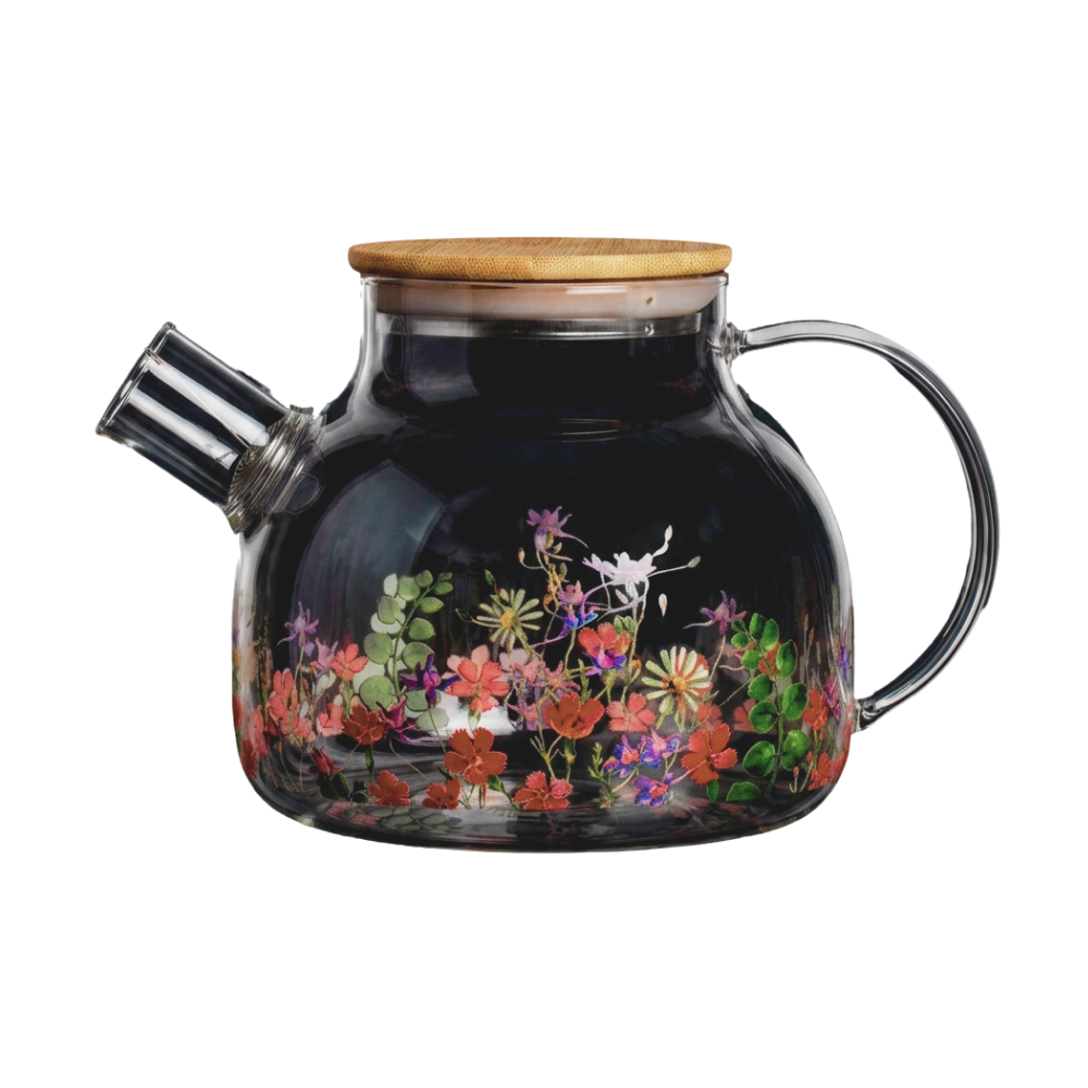Чайник заварочный МЕДОУ/MEADOW 1000мл с бамбуковой крышкой