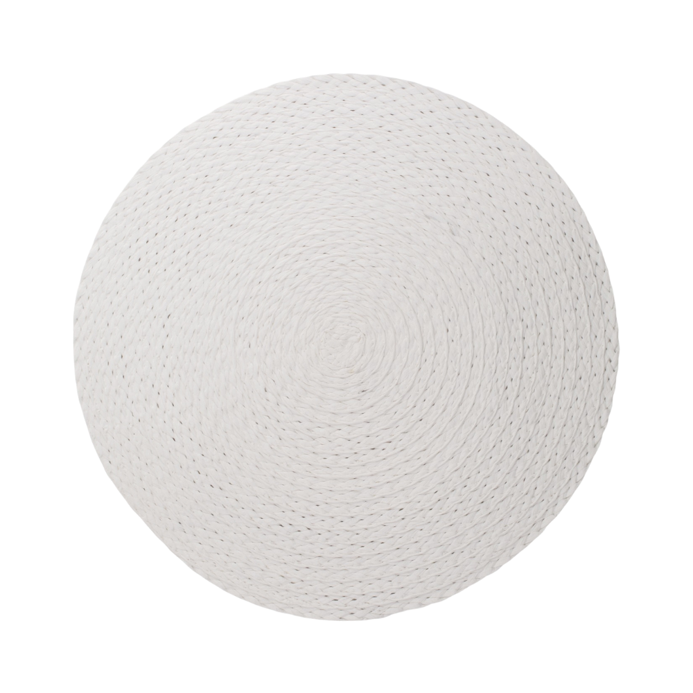 Сервировочная салфетка ВАЙТВИВ/WHITEWEAVE плетеная, белая 38см